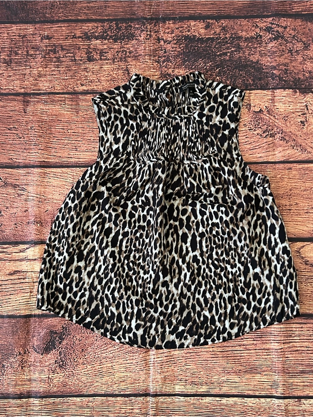 Banana Republic Leopard Print Sleeveless Camisole - Black,‎ Brown, Tan